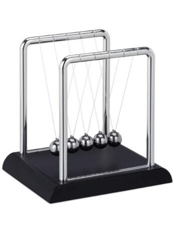 Pêndulo de Newton Enfeite Decoração p/ Sala Escritório Balance Balls – 18cm