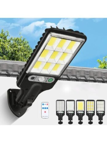 Luz Solar De Rua Taman 21W LED Controle Remoto De Jardim À Prova D’água Indução Automática Com 3 Modos